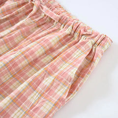 Drawstring Waist Plaid Lounge Pants