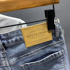 Mid Rise Washed Distressed Denim Shorts