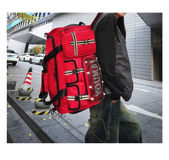 Buckled Drawstring Nylon Duffel Bag