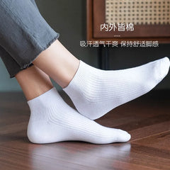 Set of 5 Pairs: Plain Ribbed Socks