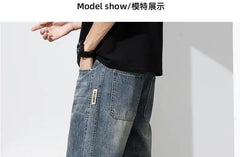 Mid Rise Washed Denim Shorts