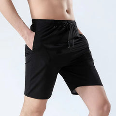 Drawstring Waist Plain Sweat Shorts