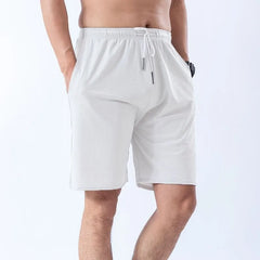 Drawstring Waist Plain Sweat Shorts