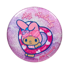 Sanrio Characters Sunburn Night Party Series Secret Glitter Tin Badge (Blind Box)