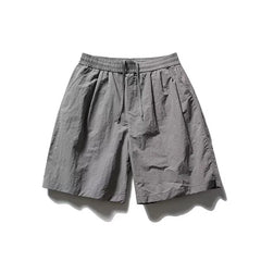 Drawstring Waist Plain Shorts