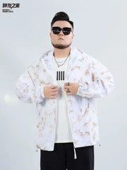Tie Dye Hooded Zip-Up Jacket