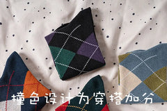 Set of 6 Pairs: Argyle Socks