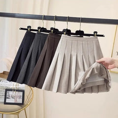 High-Waist Pleated Mini Skirt