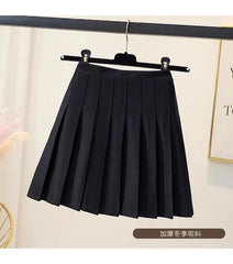 High-Waist Pleated Mini Skirt