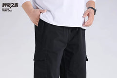 Mid Rise Plain Loose Fit Cargo Pants
