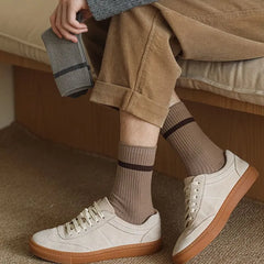 Striped Ribbed Socks
