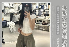 Drawstring Waist Plain Baggy Sweatpants