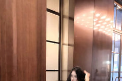 Long-Sleeve V-Neck Tie Waist Lace Midi Sheath Dress