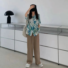High-Waist Wide-Leg Dress Pants