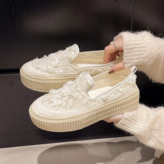 Platform Lace Slip-Ons