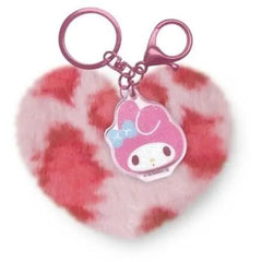 Sanrio Character Heart Shape Fur Bag Charm