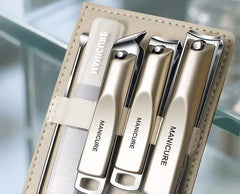 Set of 5: Stainless Steel Nail Clipper + Nail File + Earpick (Various Designs)