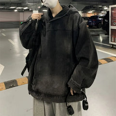 Washed Denim Hoodie