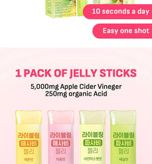 LIVELING Pineapple Cider Vinegar Stick Jelly - 2 Types 2pcs Bundle Set