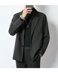 Plain Single-Breasted Blazer