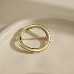 Irregular Oval Alloy Brooch