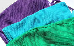 Halter Two Tone Tankini Set
