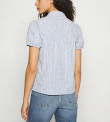 Short Sleeve Plaid Slim-Fit Shirt