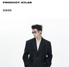 Details Pleated Blazer / Flared Dress Pants