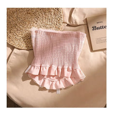 Strapless Lace Trim Corset Top