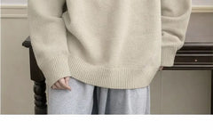 Crew Neck Plain Sweater