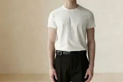 Short-Sleeve Crewneck Plain T-Shirt