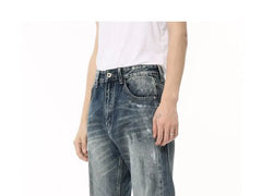 Mid Rise Washed Flared Jeans
