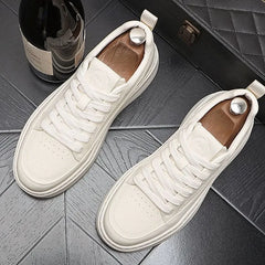 Faux Leather Platform Sneakers
