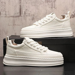 Faux Leather Platform Sneakers