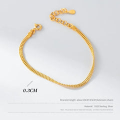 925 Sterling Silver Bead Chain Bracelet