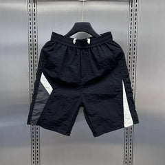 Drawstring Waist Color Block Shorts