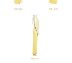 Halter V-Neck Plain Ruched Open Back Maxi Bodycon Dress
