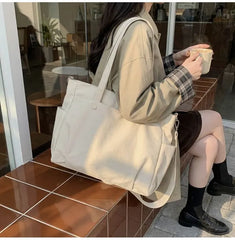 Plain Nylon Crossbody Tote Bag
