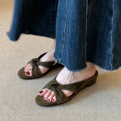 Wedge Heel Twisted Sandals