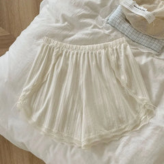 Elastic Waist Lace Trim Boyshorts