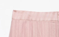 Mid Waist Striped Mini A-Line Skirt