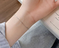 925 Sterling Silver Box Chain Bracelet