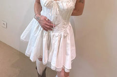Ballet-Style Lace Trim Corset Slip Dress