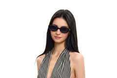Sleeveless V-Neck Striped Crop Top