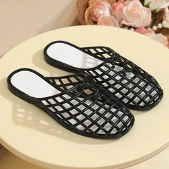 Jelly Cutout Slide Sandals