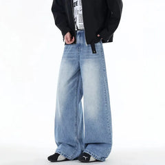 Mid Rise Washed Wide Leg Jeans