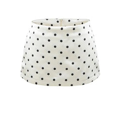 Mid Rise Polka Dot Satin Mini Pencil Skirt