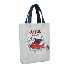 Cat Matildasan Canvas Tote Bag Off Gray