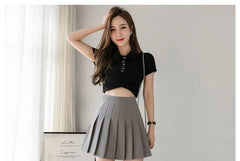 High-Waist Mini Pleated Skirt