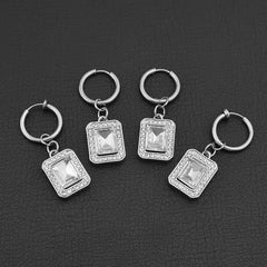 Rectangular CZ Dangle Earring / Ear Cuff